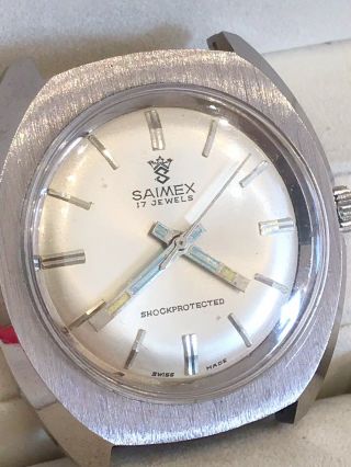 Vintage Rare Saimex Watch Mechanical Swiss Made 17 Jewels Fully Joblot