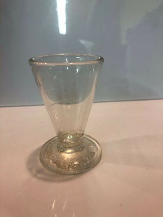 Rico Medicine Measure Footed Antique Medicine Pharmacy Dose Glass Cup