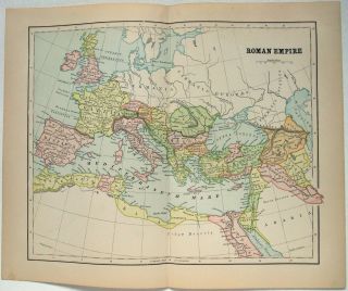 Antique Map Of The Roman Empire At Its Peak In The 2nd Century By Hunt & Eaton