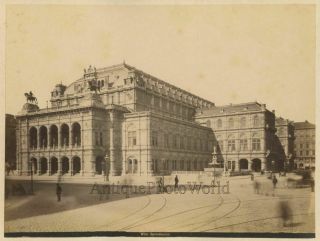 Vienna Opera House Antique Albumen Photo Austria