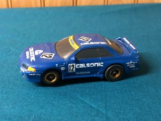 Ho Slot Car AFX Tomy Calsonic Nissan Skyline Turbo Lighted Chassis 12 RARE 3