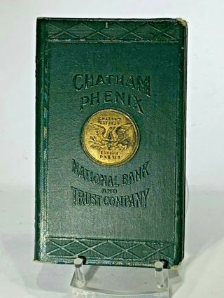 Antique Chatham Phenix National Bank York Green Pocket Book Bank