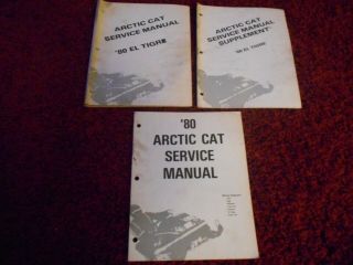 1980 Arctic Cat El Tigre Tiger Snowmobile Service Manuals 5000 500 6000 Ah50l1