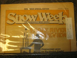 Snow Week The Snowmobile News Weekly January 21 1985 Newsprint Vintage Rare