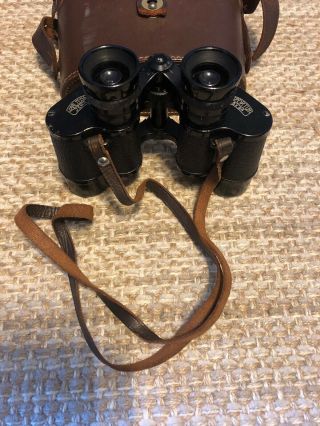 Rare Vintage Carl Zeiss Jena 6x24 Sportur Binoculars With Leather Strap / Case 2