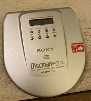 Rare Sony Cd Walkman - Aluminum - Groove Slim Discman Esp2 D - E805