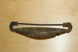 Vtg.  Antique Chinese Japanese Brass Bronze Intricate Dragon Trunk Padlock Lock