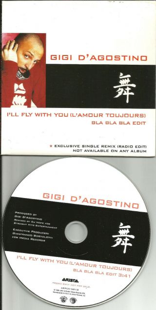 Gigi D’agostino I’ll Fly With You Rare Remix Edit Promo Dj Cd Single Dagostino