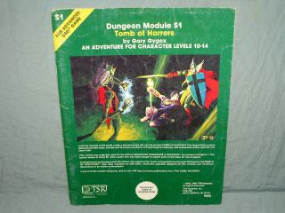 Ad&d 1st Edition Module - S1 Tomb Of Horrors (very Rare By Gary Gygax And Vg)