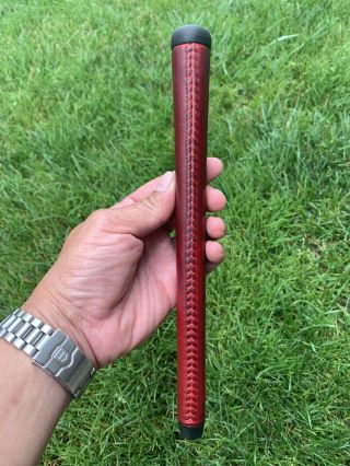Scotty Cameron Red Pittards Leather Stichback Grip Rare 3