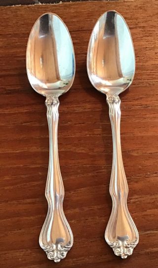 Two Westmoreland George And Martha Sterling Silver Teaspoons