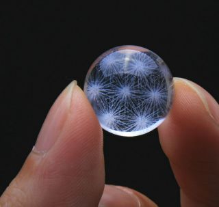 7.  2g Find Rare Natural Pretty Snowflake Phantom Quartz Crystal Sphere Ball81
