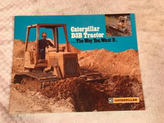 Rare 1960s Caterpillar Tractor D3b Dealer Sales Brochure 13 Page