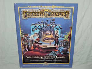 Forgotten Realms 1st Ed - Fr1 Waterdeep And The North (rare With Map And Exc, )