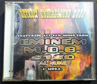 Rare Detroit Underground 2000 Cd Case Eminem/slim Shady/m.  O.  B.  /al Nuke 5150