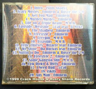 Rare Detroit Underground 2000 CD Case Eminem/Slim Shady/M.  O.  B.  /Al Nuke 5150 2