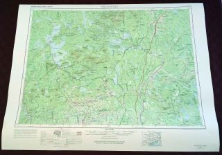 USGS Topographic Map MILLINOCKET Maine USA - 19XX - 250K - 1° X 2° - flat - 2