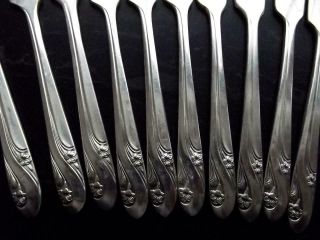 Set 10 Holmes & Edwards Silverplate ROMANCE Individual Butter Knives Spreader 2