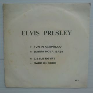 ELVIS PRESLEY - FUN IN ACAPULCO EP - VERY RARE THAI PRESSING 7 