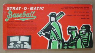 Vintage 1982 Strat - O - Matic Baseball Board Game Great Gift Idea Man Cave Rare