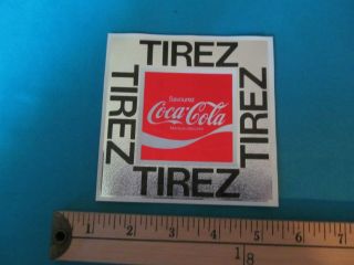 Rare 70s Soda Machine Sticker Decal Fridge Pull French Coca - Cola Coke