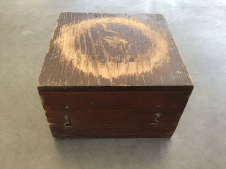 Vintage Oak Solid Wooden Box For Restoration Mid Century