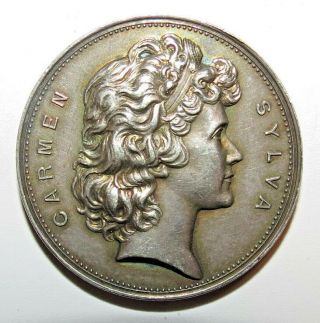 Rare Silver Medal - Carmen Sylva - Elizabeth Von Wied - Romania