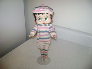 Vintage 1986 Marty Toys 11 " Betty Boop Vinyl Doll With Stand