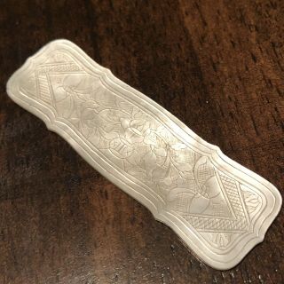 Rare 1700’s Chinese Mother Of Pearl Hand Carved Gaming Chip Coin Trade Token 1 3