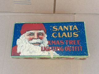 Antique Santa Claus Christmas Tree Lighting Outfit Box