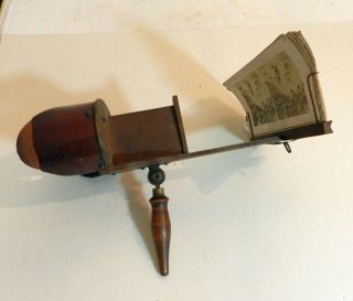 Antique Stereoscopic 3d Viewer With Cards