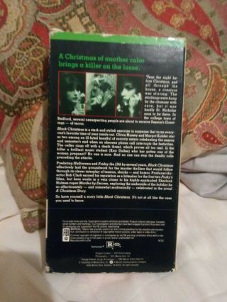 Black Christmas VHS rare big box horror cult 3
