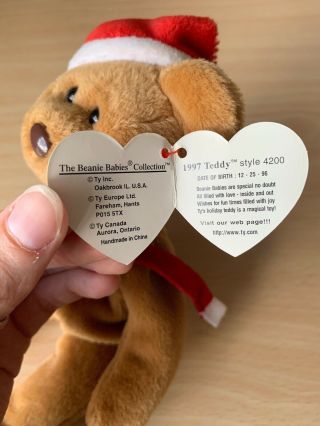 ty beanie baby 1997 holiday teddy bear RARE with ERRORS And Ty Buddy Plush Toys 3