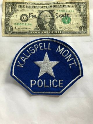 Rare Old Kalispell Montana Police Patch In Great Shape