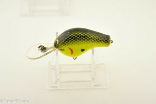 Bagley Diving B2 Db2 09 Lead Lip Antique Lure Green Black On Chartreuse