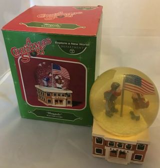 Department 56 Water Snow Globe Waterglobe A Christmas Story Flagpole Rare