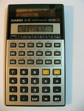 Vintage Casio Fx - 85 Solar Cell Scientific Calculator/good Cond/works Good/rare.