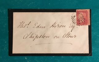 Gb Qv Sg22 1d Red On Full Cover.  Very Rare Broadway Cancel