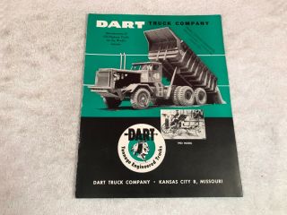 Rare 1956 Dart Truck Company Dump Truck Dealer Sales Brochure