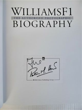 Signed Frank Williams & Patrick Head Williams F1 Biography Hb Book & Rare