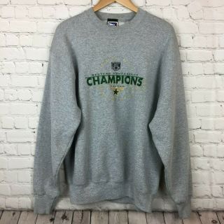 Vintage Nike Dallas Stars Pullover Sweatshirt Large Gray Champions 1999 Nhl Rare