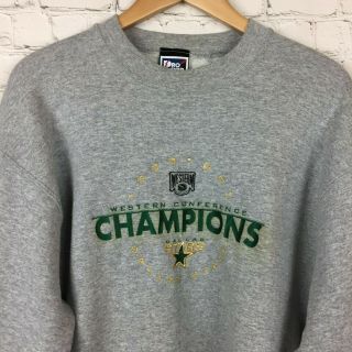 Vintage Nike Dallas Stars Pullover Sweatshirt Large Gray Champions 1999 NHL RARE 2