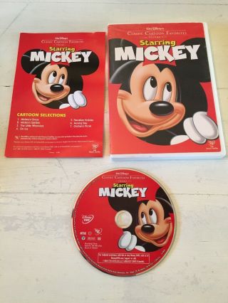 Walt Disney Classic Cartoon Favorites Starring Mickey Mouse Dvd Volume 1 Rare
