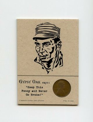 Chief Bender Athletics 1911 Wheat Penny Insert Never Go Broke Trade Card Rare
