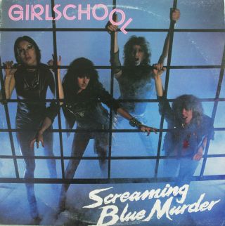 Girlschool Screaming Blue Murder Australian 1982 Bronze Records Promo Rare Lp