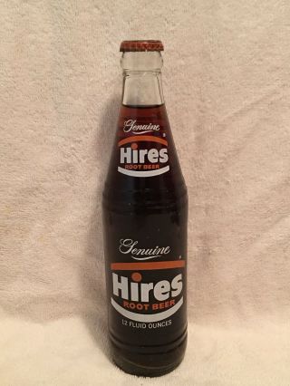 Rare Full 12oz Hires Root Beer Acl Soda Bottle Evanston,  Illinois