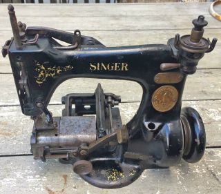 Antique Industrial Singer Sewing Machine P1901 Model 25 - 55 Serial G3333011