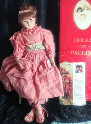 Rare Pauline Bjonness 34 " Vinyl And Cloth Doll,  Anna Luisa (dolls By Pauline)