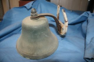Antique Sheep Farm Dinner Call Bell - Brass Casting With Horseshoe