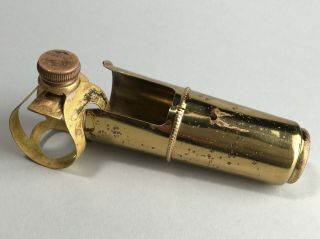 Rare Vintage Selmer Single Screw Tenor Sax Saxophone Mouthpiece Ligature And Cap